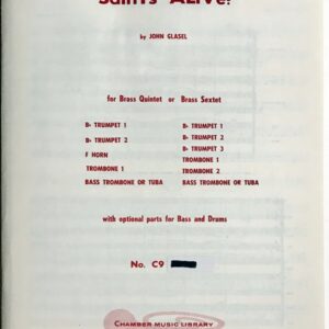 ジョン・グラーゼル SAINTS ALIVE！ for brass quintet or brass sextet (スコア＋パート譜) 輸入楽譜 John Glasel 洋書