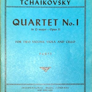 チャイコフスキー弦楽四重奏曲 第1番 ニ長調 Op.11 (パート譜セット) 輸入楽譜 TCHAIKOVSKY String Quartet No.1 in D Major Op.11 洋書