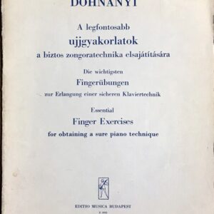 ドホナーニ 指の練習 (ピアノ・ソロ) 輸入楽譜 DOHNANYI Essential Finger Exercises 洋書