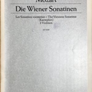 モーツァルト 6つのウィーン・ソナチネ (2ヴァイオリン) 輸入楽譜 Mozart Die Wiener Sonatinen 洋書