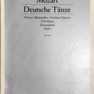 モーツァルト ドイツ舞曲第１巻 (2ヴァイオリン) 輸入楽譜 Mozart Deutsche Tanze 1 洋書