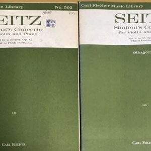 ザイツ 学生のための協奏曲 第3番 Op.12第4番 Op.15 (ヴァイオリン＋ピアノ) 輸入楽譜 SEITZ Student's Concerto No.3 Op.12No.4 Op.15