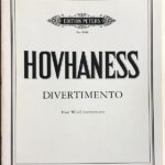 ホヴァネス ディヴェルティメント (木管四重奏 スコア＋パート譜) 輸入楽譜 Hovaness Divertimento Four Wind Instruments 洋書