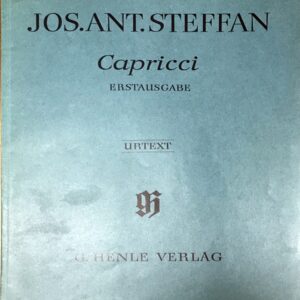 ステファン 5つのカプリッチョ(初版)/原典版 (ピアノ・ソロ) 輸入楽譜 STEFFAN 5 Capricci(Erstaugabe) 洋書