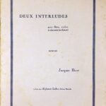 イベール ２つの間奏曲 (フルート＋ヴァイオリン＋ピアノ) 輸入楽譜 IBERT 2 Interludes pour flute violon et clavecin (ou harpe) 洋書