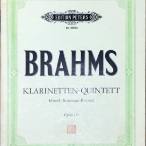 ブラームス クラリネット五重奏 ロ短調 Op.115 (フルート＋ピアノ) 輸入楽譜 Brahms Clarinet Quintet in B minor Op. 115 洋書