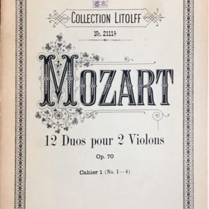 モーツァルト 12の二重奏曲集 第1巻 NO.1-4 (2ヴァイオリン) 輸入楽譜 MOZART 12 Duos pour 2 violons 洋書