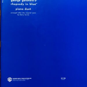 ガーシュイン ラプソディ・イン・ブルー ピアノ連弾用(1台4手)編曲 輸入楽譜 gershwin rhapsody in blue piano duet 洋書