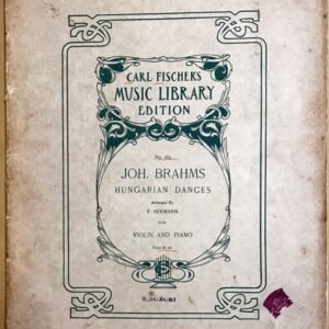 ブラームス ハンガリー舞曲集 : 第1番-第5番 (ヴァイオリン＋ピアノ) 輸入楽譜 BRAHMS Hungarioan dances Arranged by F.Hermann 洋書