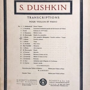 アルベニス スペイン組曲より マラゲーニャカタルーニャ奇想曲タンゴ (ドゥシュキン編曲) (ヴァイオリン＋ピアノ) 輸入楽譜 albeniz