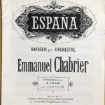 シャブリエ：狂詩曲「スペイン」 (2台ピアノ) 輸入楽譜 CHABRIER Rapsodie Espana transcription pour 2 pianos par L'auteur 洋書