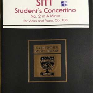 ジット 学生協奏曲 第2番 イ短調 作品108 (ヴァイオリン＋ピアノ) 輸入楽譜 Sitt Student’s Concertino No.2 in A minor Op.108 洋書