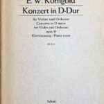 コルンゴルト バイオリン協奏曲 Op.35 (ヴァイオリン＋ピアノ) 輸入楽譜 KORNGOLD Violin-Konzert Op.35 洋書