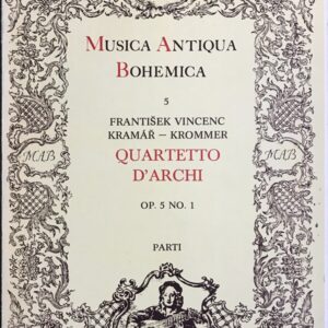 クロンマー 弦楽四重奏曲 Op.5/1 (パート譜セット) 輸入楽譜 KROMMER Quartetto D'archi OP.5 No.1 洋書