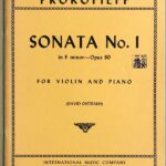 プロコフィエフ ヴァイオリン・ソナタ 第1番 ヘ短調 作品80 (ヴァイオリン＋ピアノ) 輸入楽譜 Prokofieff Sonata no.1 Op.80 洋書