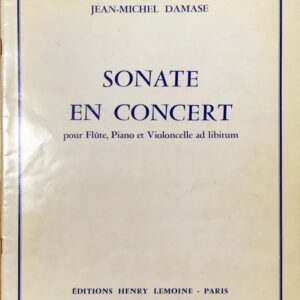 ダマーズ SONATE EN CONCERT 演奏会用ソナタ (フルート＋ピアノ) 輸入楽譜 Damase SONATE EN CONCERT 洋書