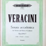 ヴェラチーニ アカデミック・ソナタ Op.2 No.7 d moll (ヴァイオリン＋ピアノ) 輸入楽譜 Veracini Sonata accademica 洋書