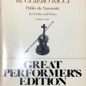 サラサーテ ヴァイオリンとピアノのための曲集 第1巻 (ヴァイオリン＋ピアノ) 輸入楽譜 Sarasate Edited by RUGGIERO RICCI 洋書