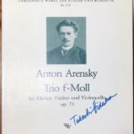 アレンスキー ピアノ三重奏曲ヘ短調 (パート譜セット ピアノヴァイオリンチェロ) 輸入楽譜 Arensky Trio f-moll op. 73 洋書