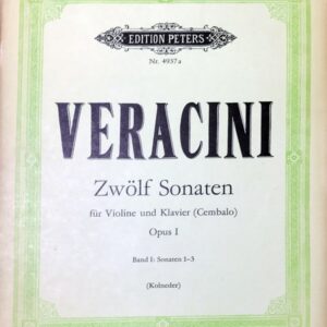 ヴェラチーニ ソナタ Op.1 Band.1 （1-3） (パート譜セット ピアノヴァイオリンチェロ) 輸入楽譜 VERACIN Sonatas Op.1 洋書