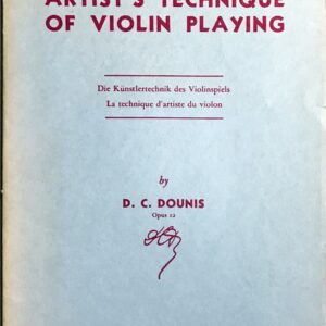 ドゥニス The Artist's Technique Of Violin Playing (ヴァイオリン教本) 輸入楽譜 Dounis 洋書