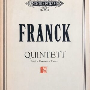 フランク ピアノ五重奏曲 ヘ短調 (パート譜セット) 輸入楽譜 FRANCK Quintett 洋書