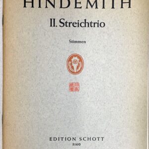 ヒンデミット 弦楽三重奏曲 第2番 (パート譜セット) 輸入楽譜 HINDEMITH 2. Streich-Trio: Stimmen 洋書