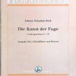 バッハ 「フーガの技法」より コントラプンクトゥス 1-4 (リコーダー二重奏＋ピアノ) 輸入楽譜 Bach Die Kunst der Fuge Contrapunctus 1~4
