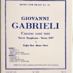 ガブリエリ 第９旋法によるカンツォン (スコア＋パート譜) 輸入楽譜 Gabrieli Canzon noni toni from 'Sacrae symphoniae' (1597) 洋書