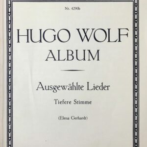 ヴォルフ 歌曲選集 低声用 (ヴォーカル＋ピアノ) 輸入楽譜 Arie antiche 1: 30 Arie Tiefere Stimme 洋書