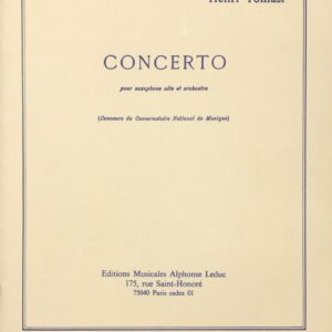 トマジ サクソフォン協奏曲 (アルトサクソフォン+ピアノ) 輸入楽譜 Tomasi Concerto pour Saxophone Alto et Orchestre 洋書