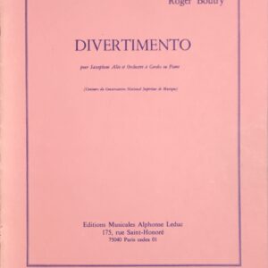 ロジェ・ブートリー ディヴェルティメント (アルトサクソフォン＋ピアノ) 輸入楽譜 Roger Boutry Divertimento 洋書