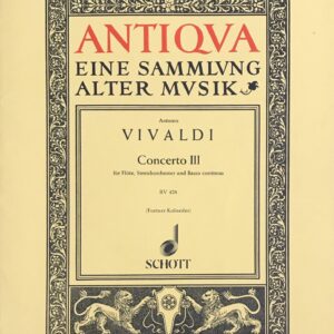 ヴィヴァルディ フルート協奏曲 第3番 RV 428 (スコア) 輸入楽譜  Vivaldi Concerto 3 洋書