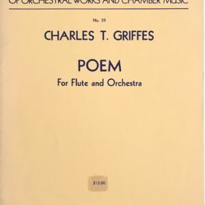 グリフェス ポエム (フルート+ピアノ) 輸入楽譜 Charles T. Griffes Poem 洋書