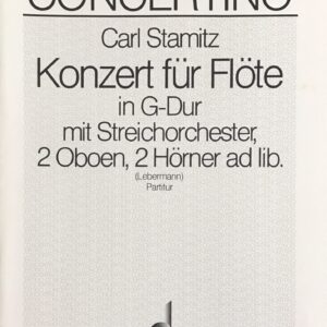 シュターミッツ フルート協奏曲 ト長調 Op.29 (フルート+オーケストラ) 輸入楽譜 Stamitz Konzert f?r Fl?te in G-Dur, Op.29 洋書
