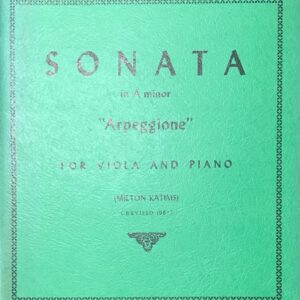 シューベルト アルペジオーネソナタ イ短調 (ヴィオラとピアノ) 輸入楽譜 Schubert Sonata in A minor "Arpeggione" 洋書