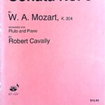 モーツァルト ソナタ ホ短調 KV 304（第５番） (フルート+ピアノ) 輸入楽譜 Mozart Sonata No. 5 K.304 洋書 校訂/編曲: R. Cavally
