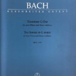 バッハ 2本のフルートと通奏低音のためのソナタ BWV 1039 (フルート+通奏低音) 輸入楽譜 Bach Trio Sonata in G Major BWV 1039 洋書