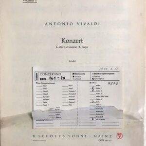 ヴィヴァルディ 協奏曲 ハ長調 RV433 (パート譜セット) 輸入楽譜 Antonio Vivaldi Konzert C-Dur 洋書