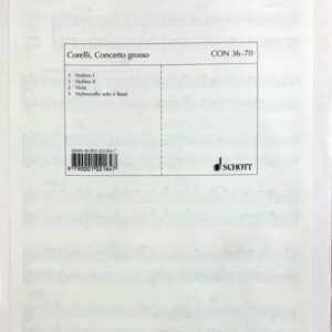 コレッリ 合奏協奏曲  Op. 6, No. 8(クリスマス協奏曲) (パート譜セット) 輸入楽譜 Corelli Concerto grosso 洋書