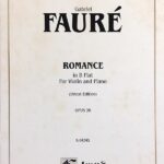フォーレ ロマンス 変ロ長調 Op.28 (バイオリン、ピアノ) 輸入楽譜 Faur? Romance in B Flat 洋書