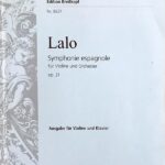 ラロ バイオリン協奏曲 第2番 ニ短調 Op.21 (ヴァイオリン,ピアノ) 輸入楽譜 LALO Symphonie Espagnole Op.21 洋書