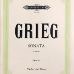グリーグ ヴァイオリン・ソナ  第3番 ハ短調 作品45 (ヴァイオリン,ピアノ) 輸入楽譜 Edvard Grieg Sonata in C minor, Op. 45 洋書
