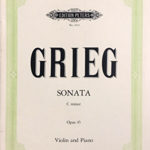 グリーグ ヴァイオリン・ソナ  第3番 ハ短調 作品45 (ヴァイオリン,ピアノ) 輸入楽譜 Edvard Grieg Sonata in C minor, Op. 45 洋書