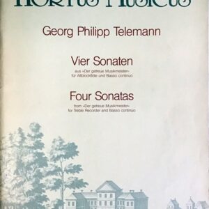 テレマン 4つのソナタ (リコーダー+通奏低音) 輸入楽譜 Georg Philipp Telemann Vier Sonaten 洋書 Hortus Musicus