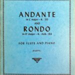 モーツァルト アンダンテ ハ長調 KV 315、ロンド ニ長調 KV Anh.184/ランパル編(フルート+ピアノ) 輸入楽譜 Mozart Andante and Rondo 洋書