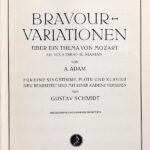 アダン モーツアルトの主題による華麗なる変奏曲 (フルート+歌+ピアノ) 輸入楽譜 Adam Bravour Variationen 洋書