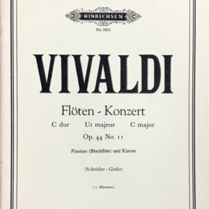 ヴィヴァルディ ピッコロ協奏曲 ハ長調 Op.44/11 (フルート+ピアノ) 輸入楽譜 Antonio Vivaldi Floten-Konzert C-dur Op. 44 No. 11 洋書