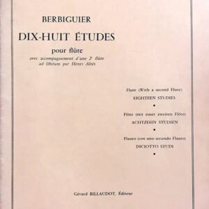 ベルビギエ 18の練習曲 (フルート教則本) 輸入楽譜 Berbiguier Dix-Huit ?tudes 洋書