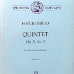 アンリ・ブロ 木管五重奏曲 作品２-2 (パート譜セット) 輸入楽譜 Henri Brod Quintet Op. 2, No. 2 洋書